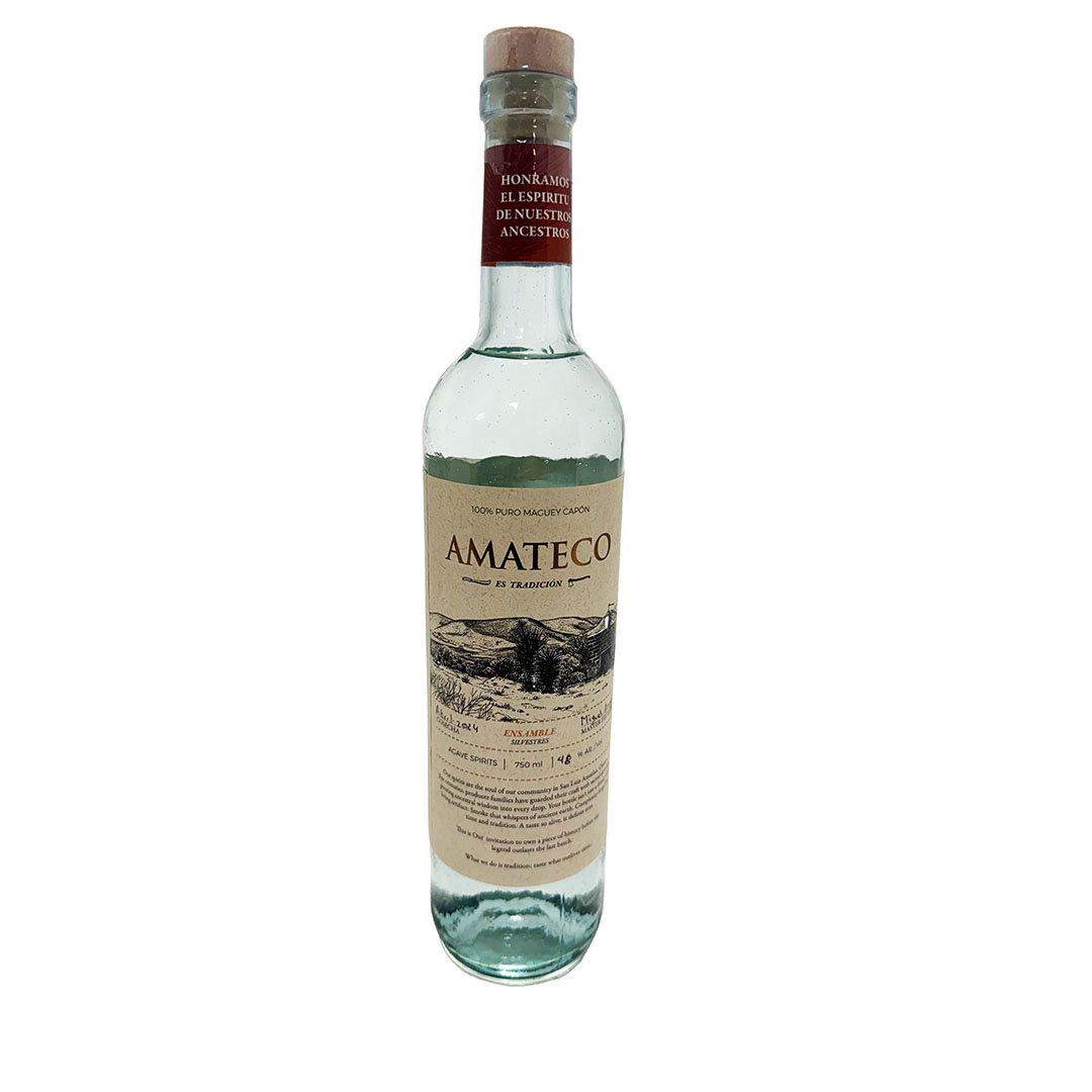 Amateco Ensamble Silvestres (Cucharilla & Bicuixe) Mezcal-Style Agave Spirit 96 Proof 750ml